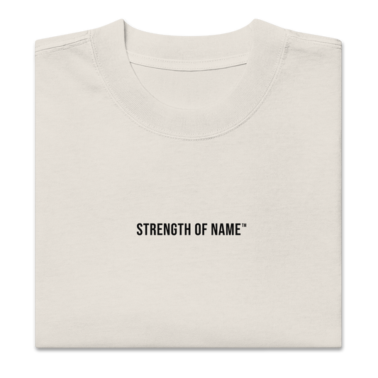 OVERSIZED SIGNATURE TEE - FADED BONE