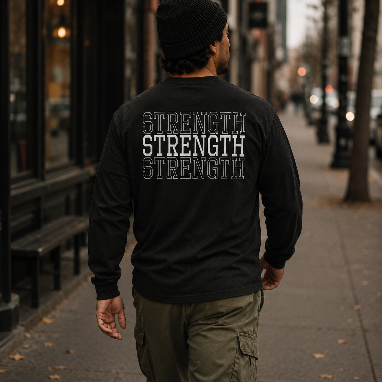 STRENGTH HEAVYWEIGHT LONG SLEEVE - BLACK