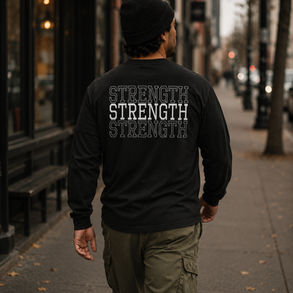 STRENGTH HEAVYWEIGHT LONG SLEEVE - BLACK
