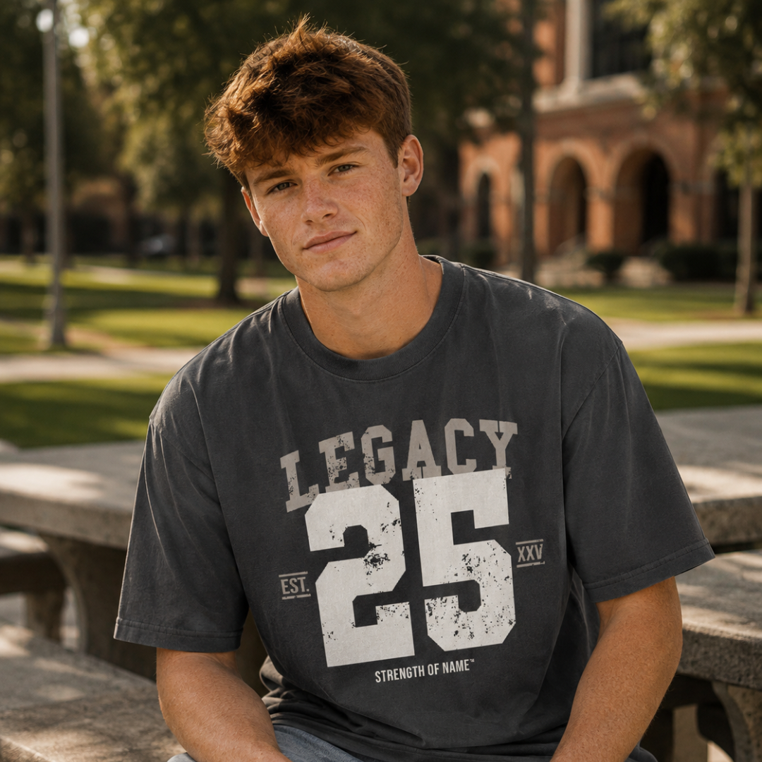 Legacy 25 Oversized Tee | Faded Coal